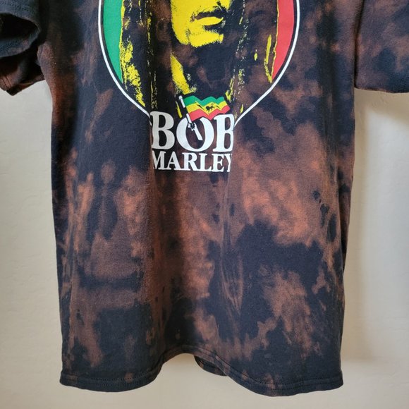 Zion Rootswear Bob Marley Custom Bleached Graphic Tee - Picture 5 of 13